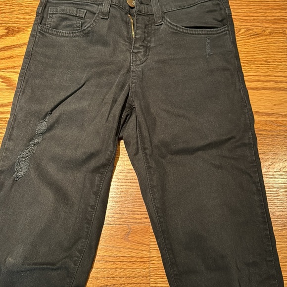 Lightly distressed black/dark gray jeans super soft material - Picture 3 of 8